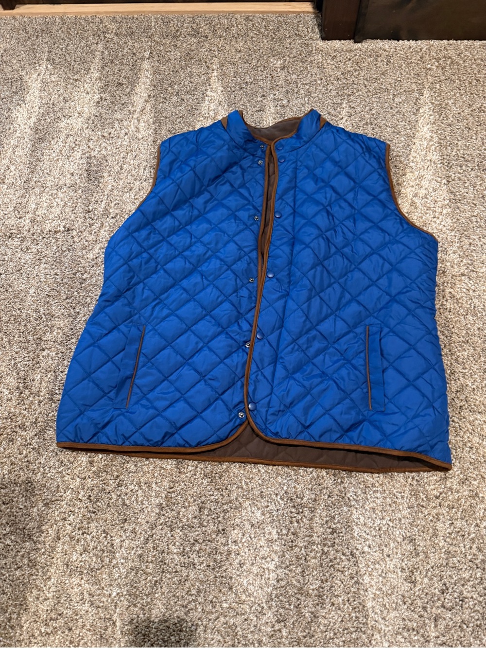 Men's Quilted Blue Vest